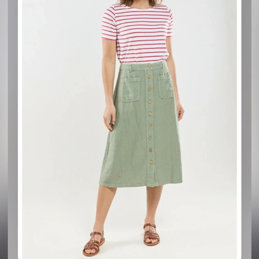 Armor Lux Linen A line Skirt - Picture 2 of 8